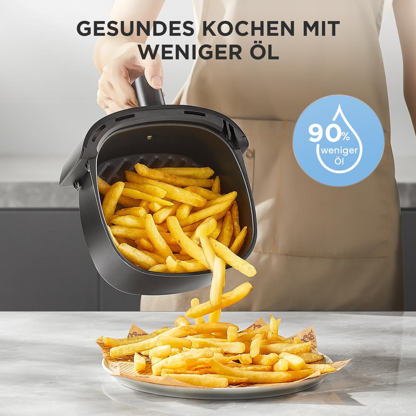 Midea Heißluftfritteuse 2L